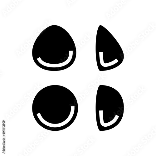 breast implant shapes surgery glyph icon vector. breast implant shapes surgery sign. isolated symbol illustration