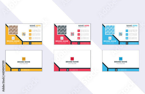 Business Card, Horizontal and Vertical business card, Simple Creative Business Card Template Personal Visiting Card design, Business Card Layout, Simple Flat Double-Sided Rectangle Size Business Card.