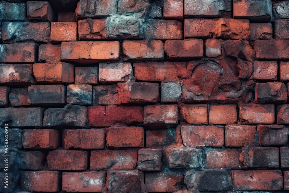 Red brick wall background Generative AI Red brick wall background Generative AI
