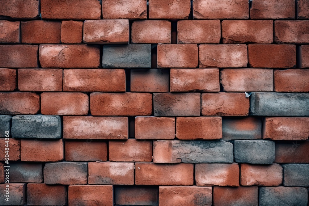 Fototapeta premium Red brick wall background Generative AI