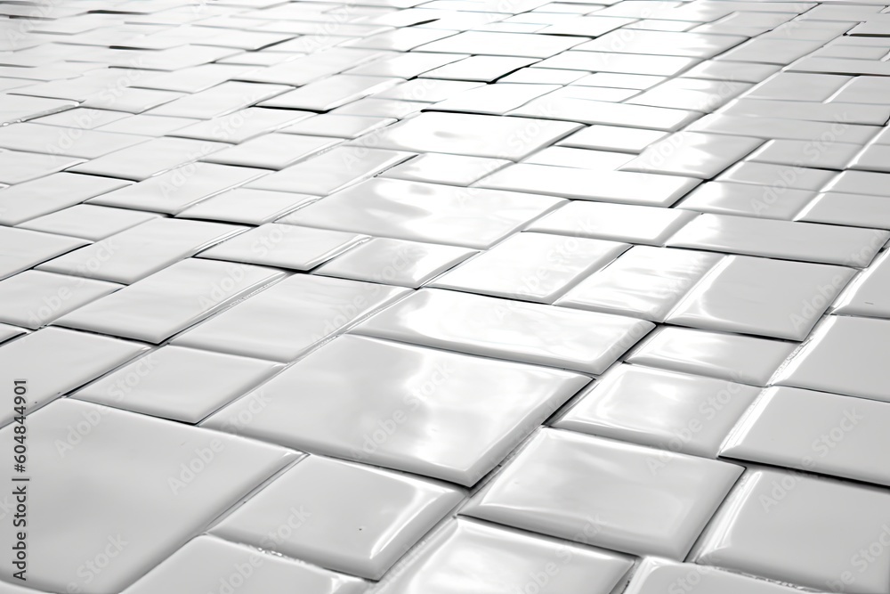 Fototapeta premium White brick wall seamless texture Generative AI