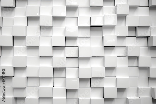White brick wall seamless texture Generative AI