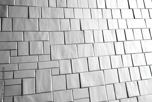 White brick wall seamless texture Generative AI