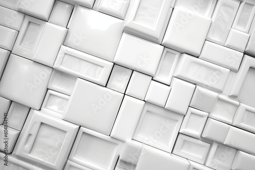 White brick wall seamless texture  Generative AI