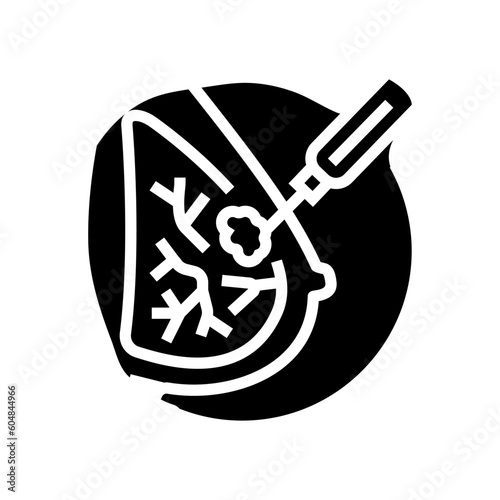 breast biopsy surgery glyph icon vector. breast biopsy surgery sign. isolated symbol illustration