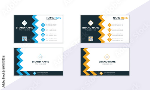 Business Card, Visiting Card design, Simple Creative Business Card Template, Horizontal and Vertical business card, Simple Flat Creative and Clean Design, Personal Business Card Layout, with Print.