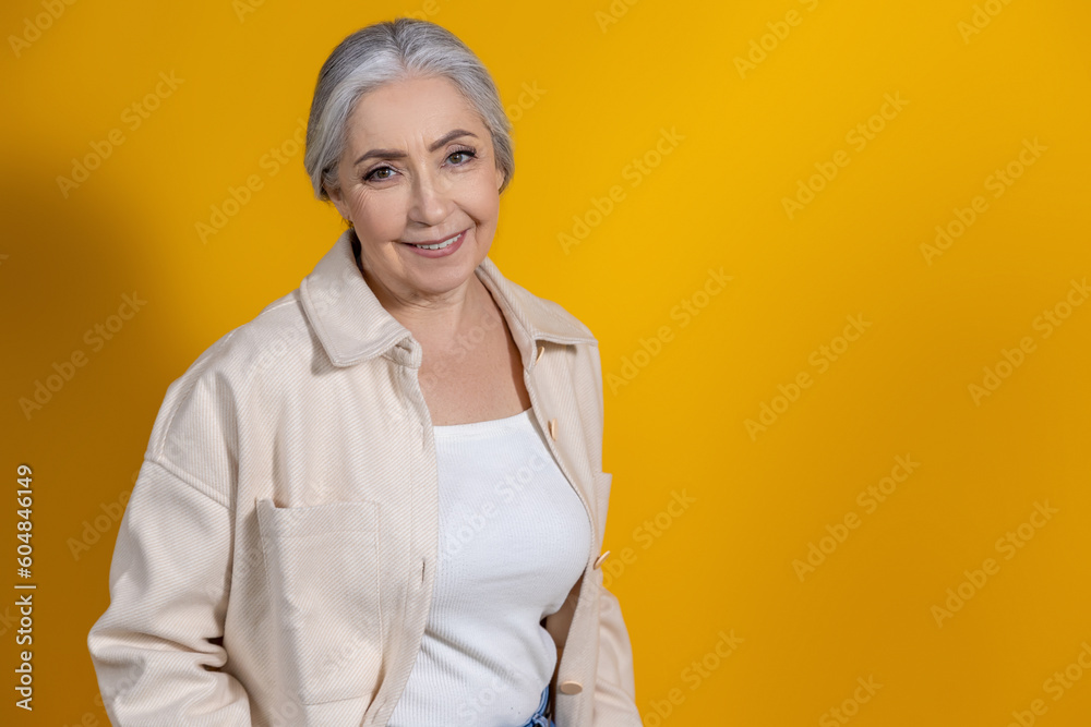 Waist up picture of a good-looking senior woman Waist up picture of a good-looking senior woman