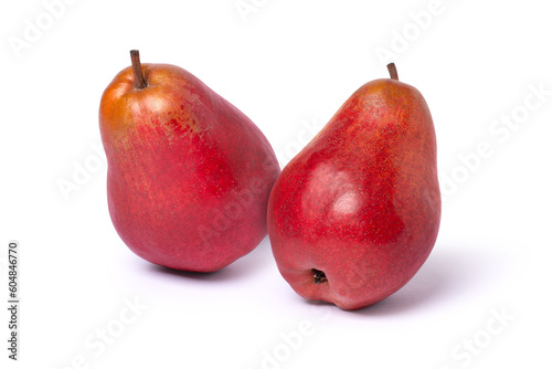 Red pear isolated on white background