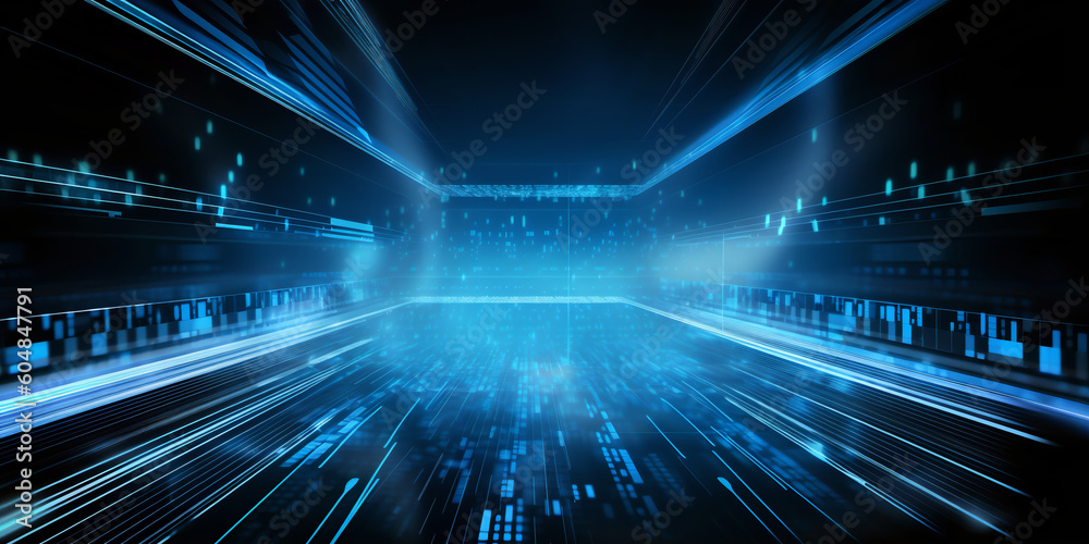 Obraz premium Information technology banner, Generative AI