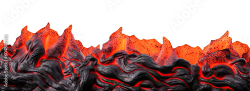 Lava isolated on transparent background - Generative AI photo