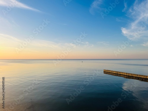 Wallpaper Mural Blue seascape, sea view, calm sea coastline Torontodigital.ca