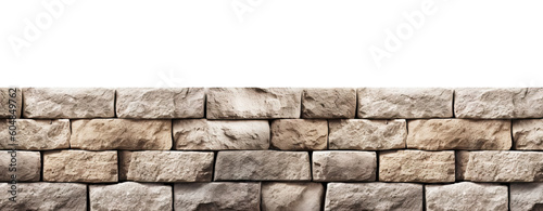 A stone wall isolated on transparent background - Generative AI