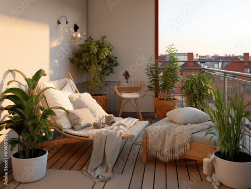 modern bohamian balcony idea