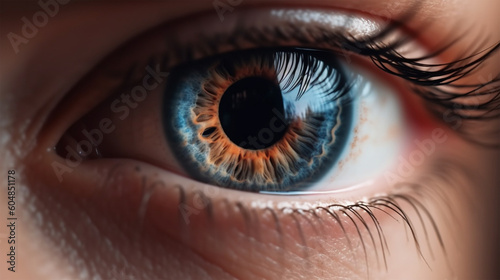 close up of eye Generative AI Illustration.