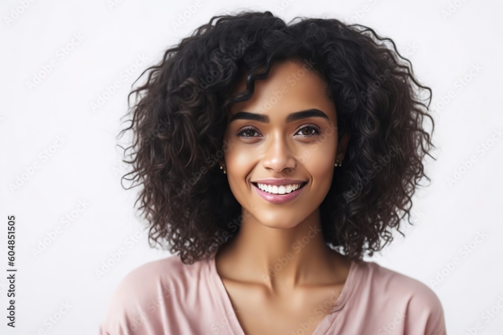 Portrait of a beautiful young afro american model looking at camera. With afro hair and clean healthy facial skin. Skin care. Copy space. Portrait of a beautiful young afro american model looking at camera. With afro hair and clean healthy facial skin. Skin care. Copy space.
