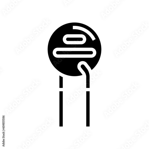 varistor electronic component glyph icon vector. varistor electronic component sign. isolated symbol illustration photo