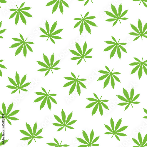 green marijuana leaf seamless pattern design, marijuana background vector