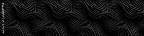 Black gray abstract waves wave papercut overlapping 3d soft pastel multi layers paper texture background banner for presentation design or business illustration, seamless pattern (Generative Ai)