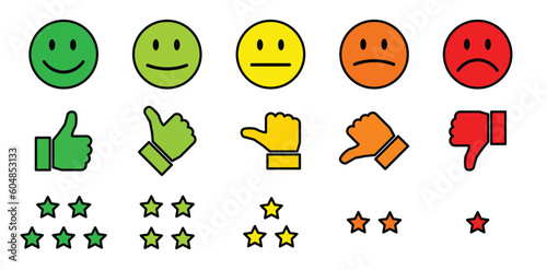 Valuation by emoticons - vector