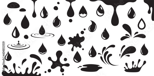 Set of drop water – stock vector