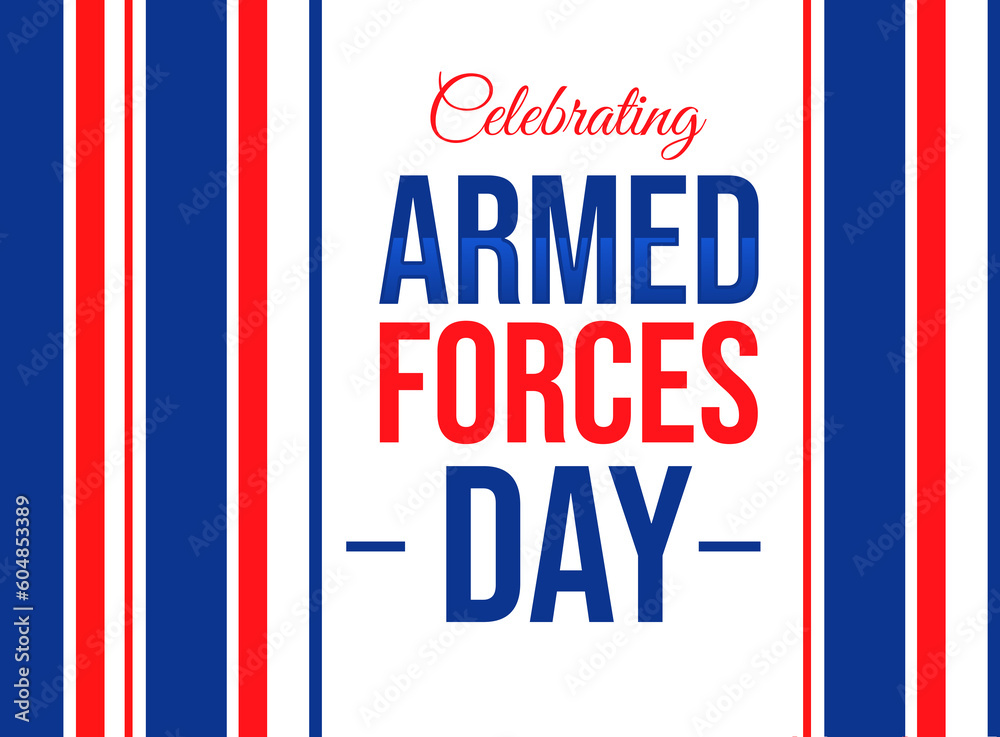 Celebrating Armed Forces Day, minimalist background design in blue color with typography. Celebrating Armed Forces Day, minimalist background design in blue color with typography.