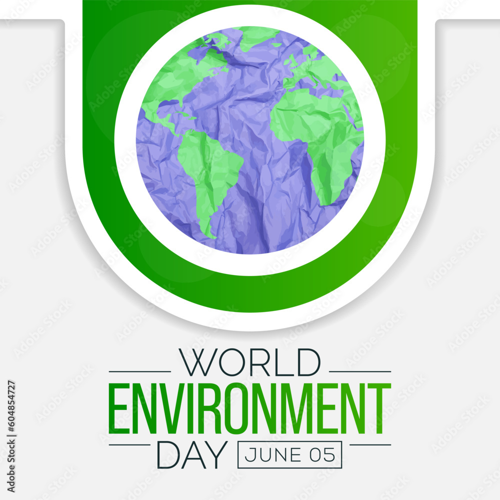 World Environment day is observed every year on June 5, it has been a flagship campaign for raising awareness on environmental issues emerging from marine pollution, human overpopulation. vector art