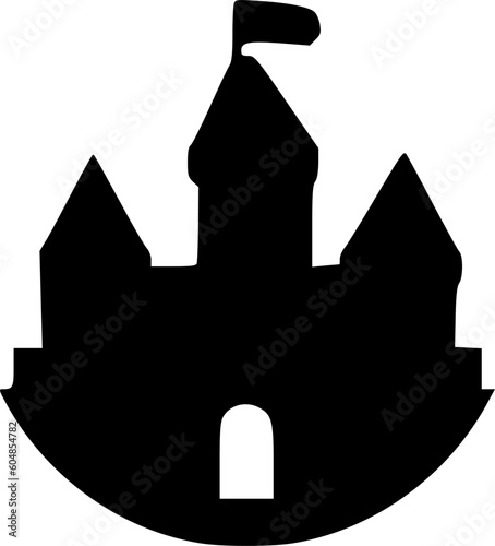 castle icon, sign, symbol, vector, art