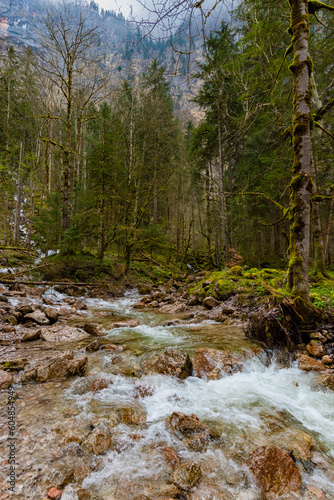 Mountain idyll near R  thbach in Berchtesgaden National Park