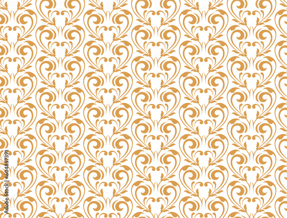 Flower geometric pattern. Seamless vector background. White and gold ornament. Ornament for fabric, wallpaper, packaging. Decorative print Flower geometric pattern. Seamless vector background. White and gold ornament. Ornament for fabric, wallpaper, packaging. Decorative print