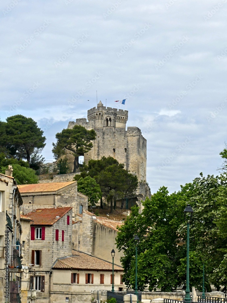 Beaucaire, May 2023 : Visit of the magnificent city of Beaucaire in Provence - View on the castle Beaucaire, May 2023 : Visit of the magnificent city of Beaucaire in Provence - View on the castle