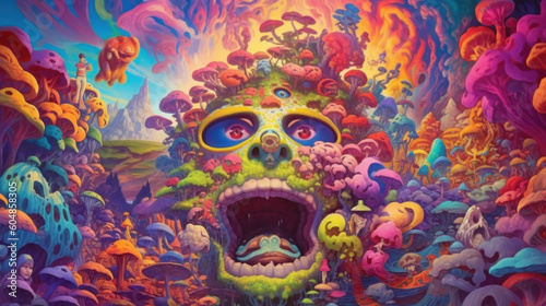 Psychedelic trip created with generative AI technology © Neuroshock