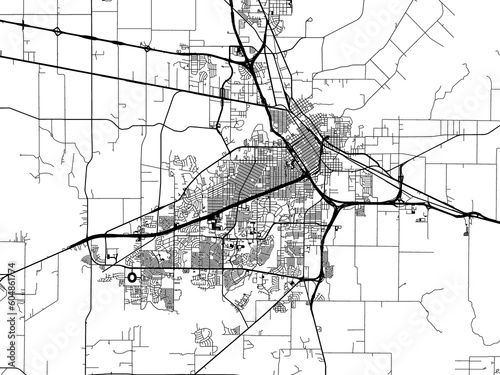 Road map of the city of  Wichita Falls Texas in the United States of America on a transparent background. photo