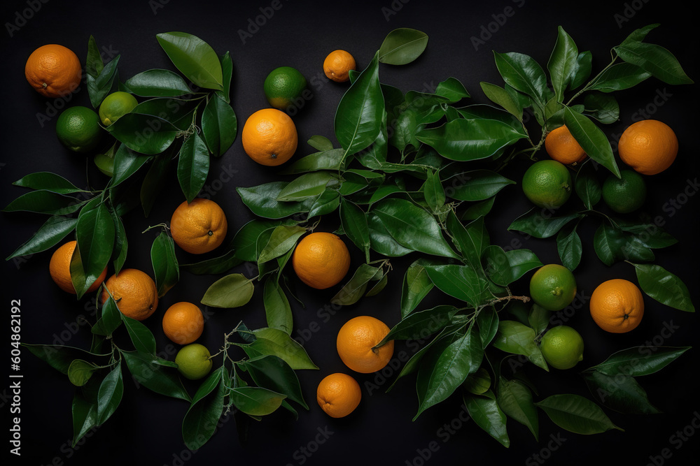 fresh orange fruits, generative artificial intelligence 