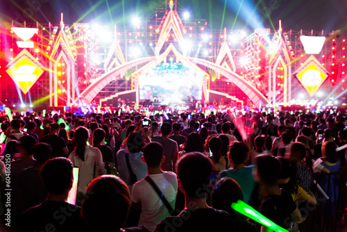 Group of people are watching a rock concert