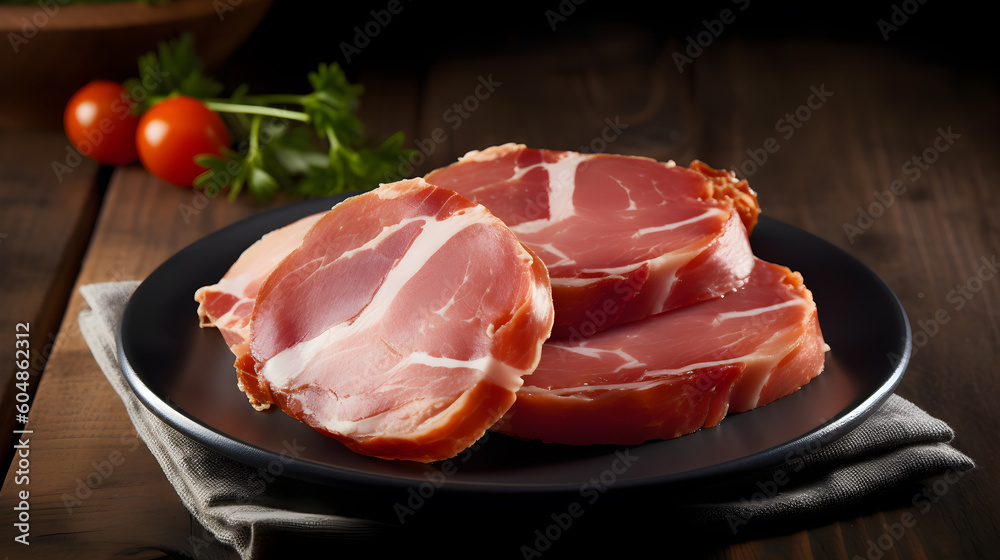 Spanish ham menu dish ,generative ai