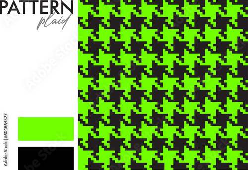 Samba Desing: Plaid Pied de Poule Seamless Pattern. Pied de poule fabric texture seamless.