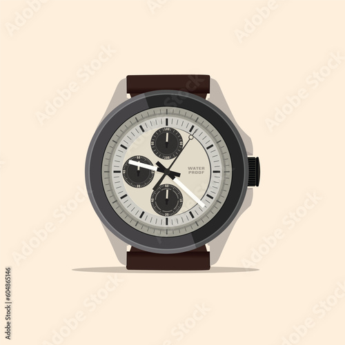 vector of a luxury watch for men flat illustration