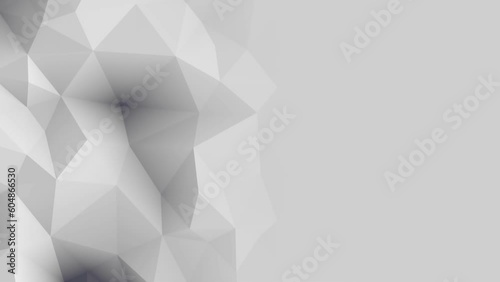 Abstract Low Poly White 3D Surface in loopable Background Animation.