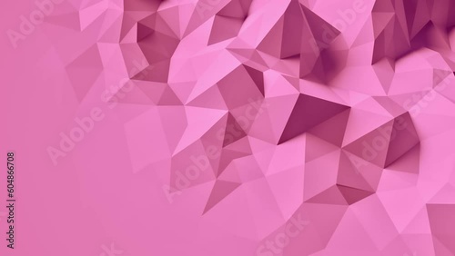Abstract Low Poly White 3D Surface in loopable Background Animation.