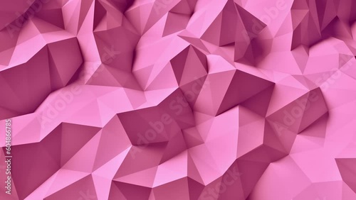 Abstract Low Poly White 3D Surface in loopable Background Animation.