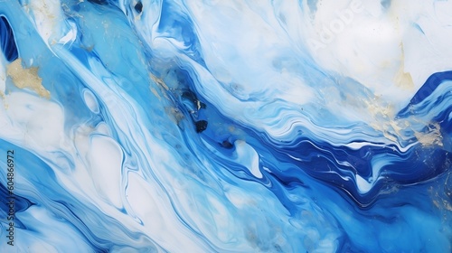 Picture an exquisite marble background  dominated by varying shades of blue - illustration 
