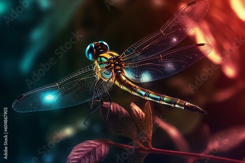 Dragonfly Insect in the Nature Generative AI  © LayerAce.com