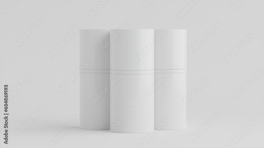 White Grey Plastic Bottle Shampoo Cosmetic Cream Mockup 3D Illustration White Grey Plastic Bottle Shampoo Cosmetic Cream Mockup 3D Illustration