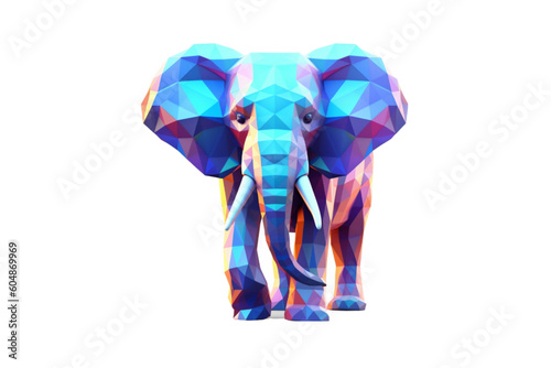 elephant white background. ai photo