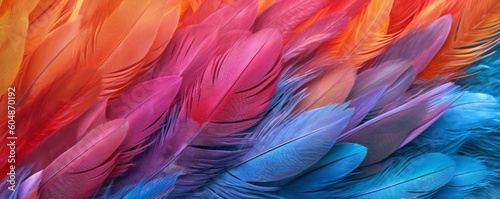 Colorful Feathers Detailed Abstract Texture Generative AI © LayerAce.com