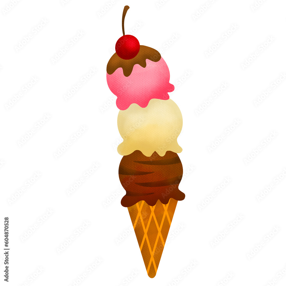 an illustration of an ice cream