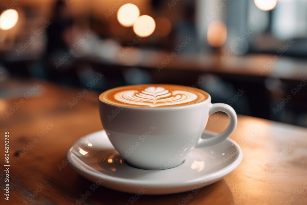 perfect cup of hot cappuccino, ai tools generated image