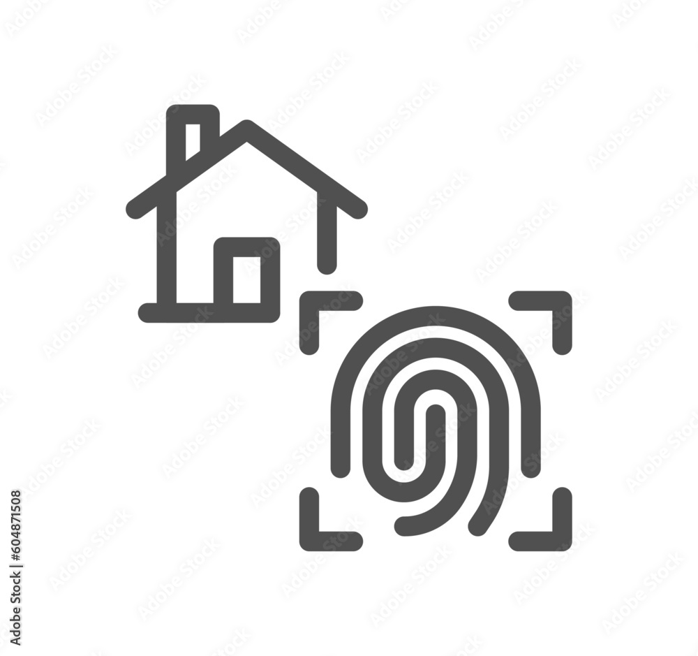 Biometric related icon outline and linear vector. Biometric related icon outline and linear vector.