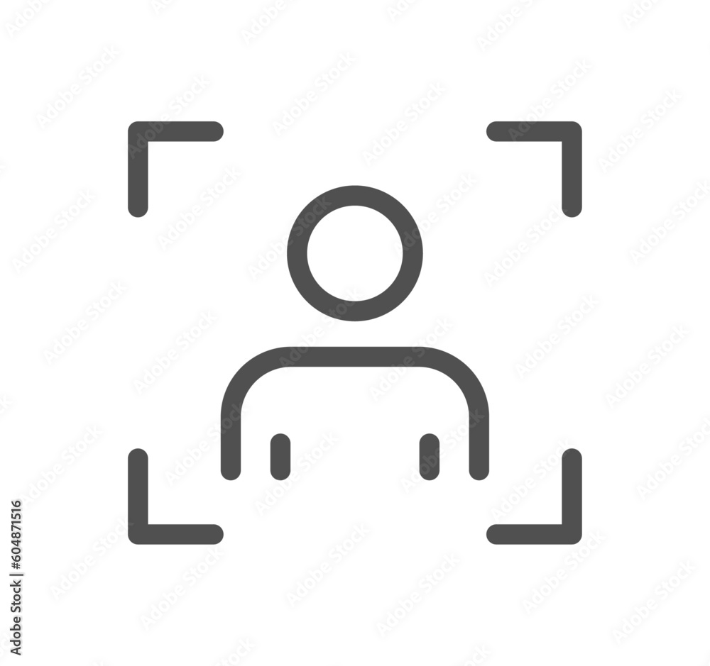 Biometric related icon outline and linear vector. Biometric related icon outline and linear vector.