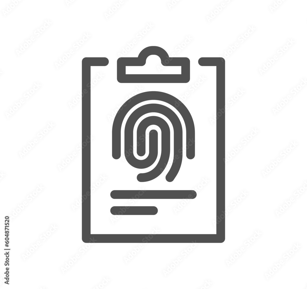 Biometric related icon outline and linear vector. Biometric related icon outline and linear vector.